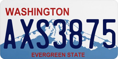 WA license plate AXS3875