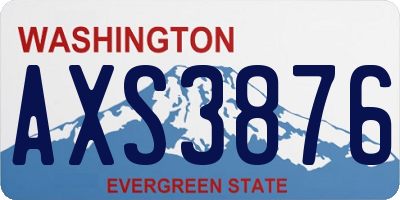 WA license plate AXS3876