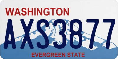 WA license plate AXS3877
