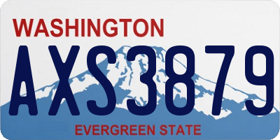 WA license plate AXS3879