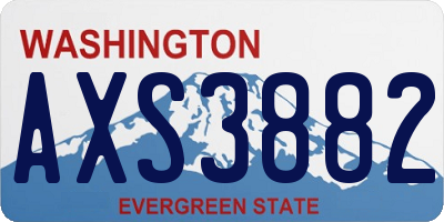 WA license plate AXS3882