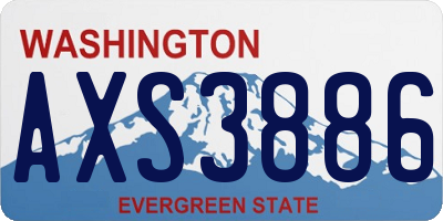 WA license plate AXS3886
