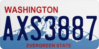 WA license plate AXS3887