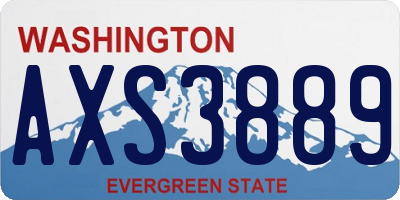 WA license plate AXS3889