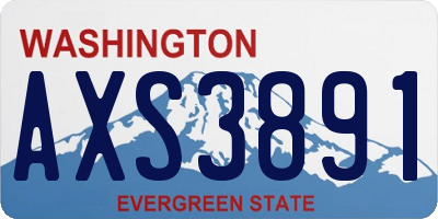 WA license plate AXS3891