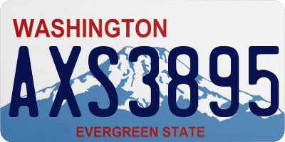 WA license plate AXS3895