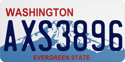 WA license plate AXS3896