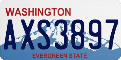 WA license plate AXS3897