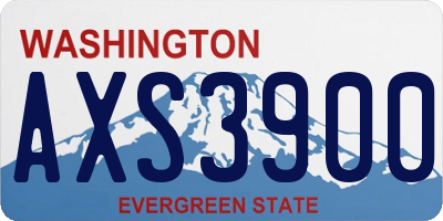 WA license plate AXS3900