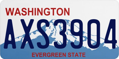 WA license plate AXS3904
