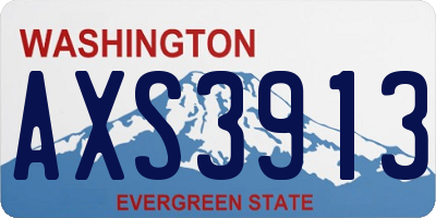 WA license plate AXS3913
