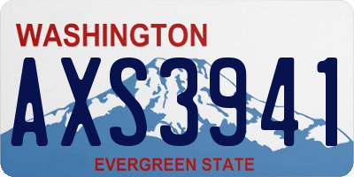 WA license plate AXS3941