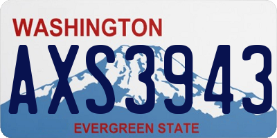 WA license plate AXS3943