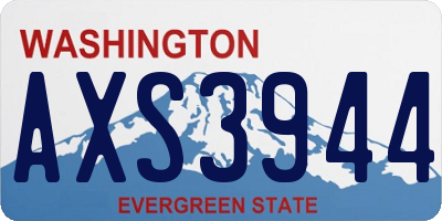 WA license plate AXS3944