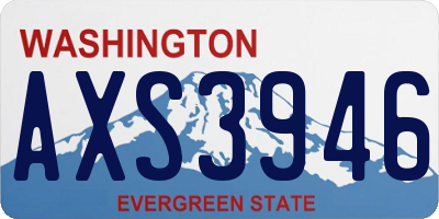 WA license plate AXS3946