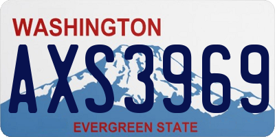 WA license plate AXS3969