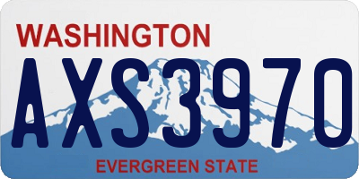 WA license plate AXS3970