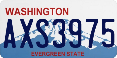 WA license plate AXS3975