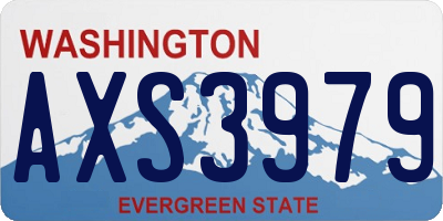 WA license plate AXS3979