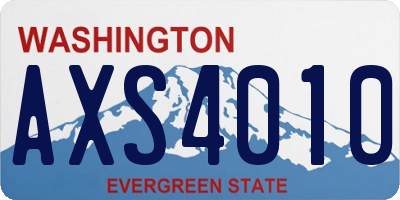 WA license plate AXS4010