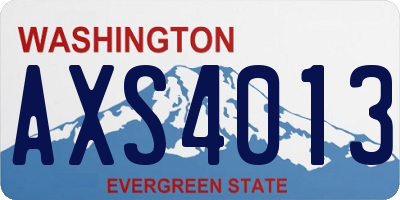 WA license plate AXS4013