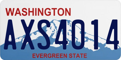 WA license plate AXS4014