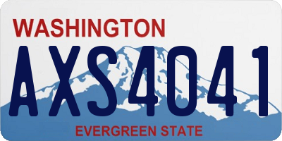 WA license plate AXS4041