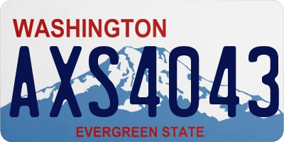 WA license plate AXS4043