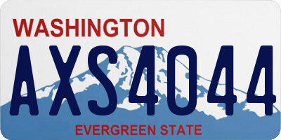 WA license plate AXS4044