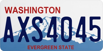 WA license plate AXS4045