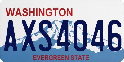 WA license plate AXS4046