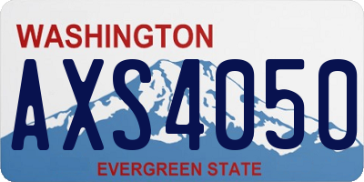 WA license plate AXS4050