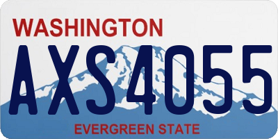 WA license plate AXS4055
