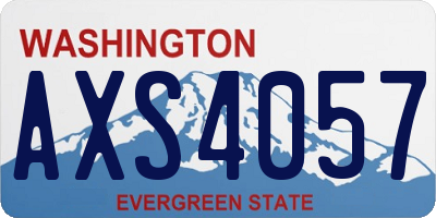 WA license plate AXS4057