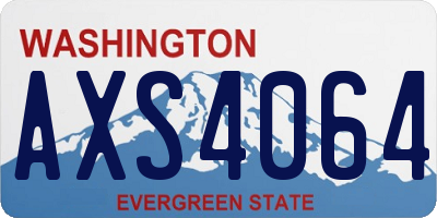 WA license plate AXS4064