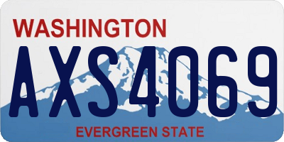 WA license plate AXS4069
