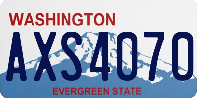 WA license plate AXS4070