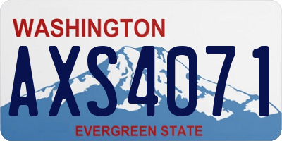 WA license plate AXS4071