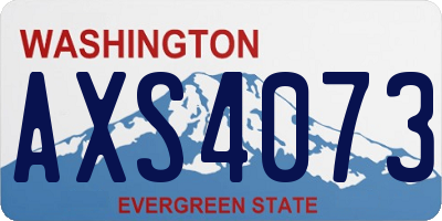 WA license plate AXS4073