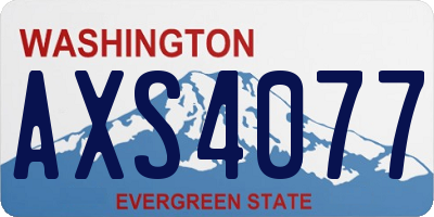 WA license plate AXS4077