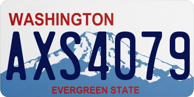 WA license plate AXS4079