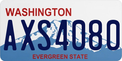 WA license plate AXS4080