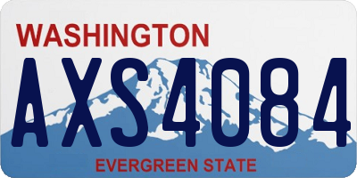 WA license plate AXS4084