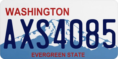 WA license plate AXS4085