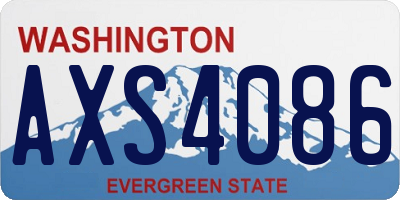 WA license plate AXS4086
