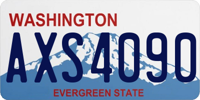 WA license plate AXS4090