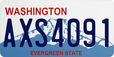 WA license plate AXS4091