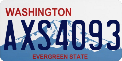 WA license plate AXS4093