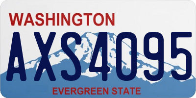 WA license plate AXS4095
