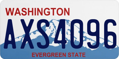 WA license plate AXS4096